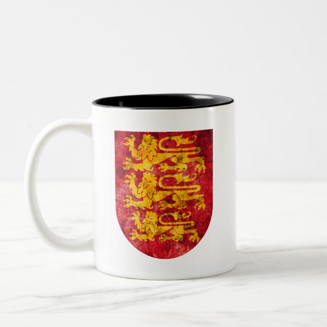 Royal Arms of England Two-Tone Coffee Mug (Left)