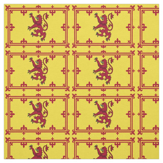 Royal Arms of Scotland Flag Pattern Fabric (Swatch)