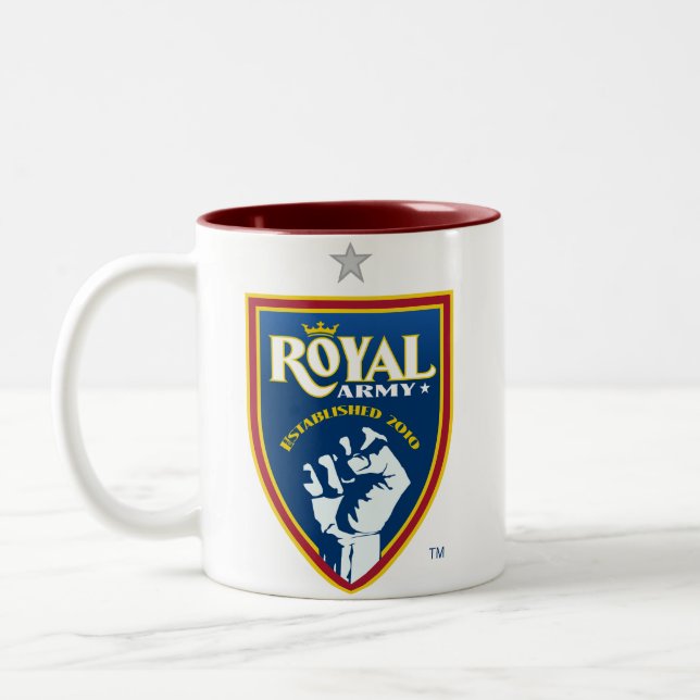 Royal Army Logo / Red SLTID on Red Mug (Left)