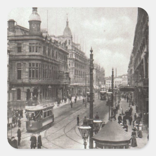 Royal Avenue, Belfast, c.1900 Square Sticker (Front)