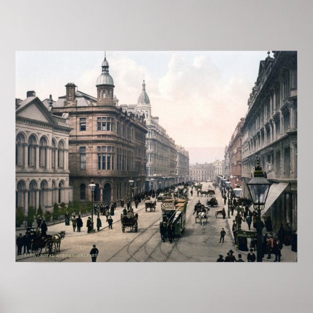 Royal Avenue, Belfast. circa 1890 Poster (Front)