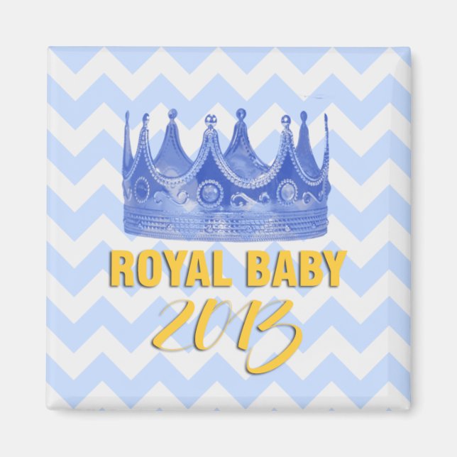 Royal Baby 2013 crown chevron magnet (Front)