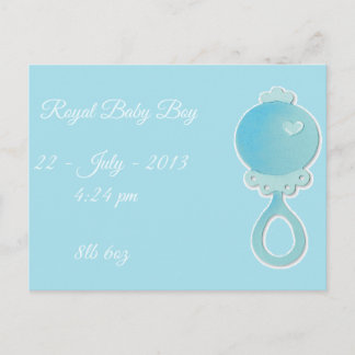 Royal Baby Boy Postcard