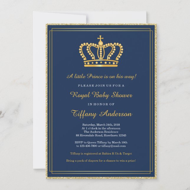 Royal Baby Shower Invitation (Front)