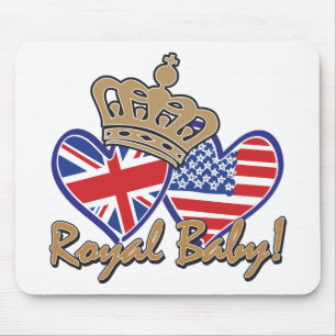 ROYAL-BABY-USA-UK-With-Crown Mouse Pad