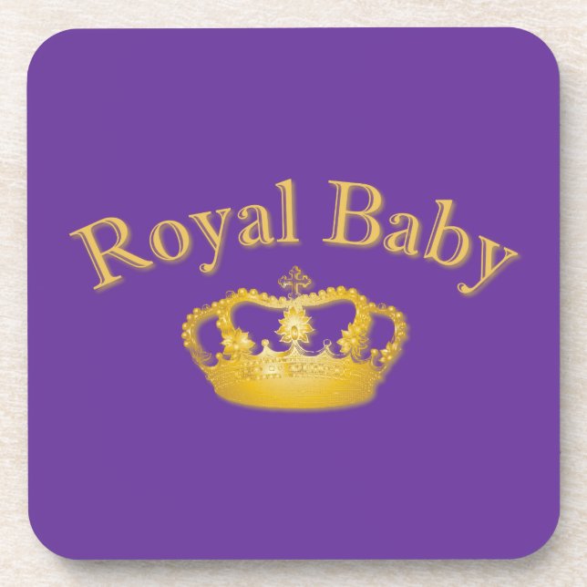 Royal Baby with Golden Crown Coaster (Front)