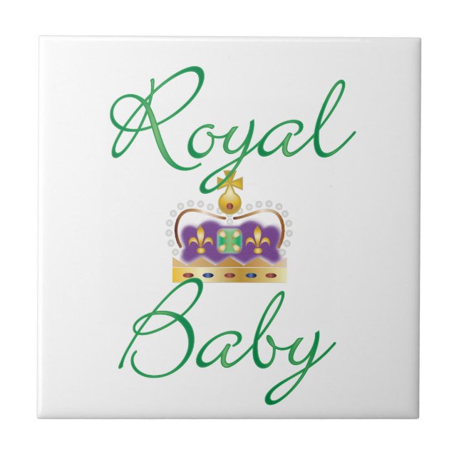Royal Baby with Purple and Gold Crown Tile (Front)