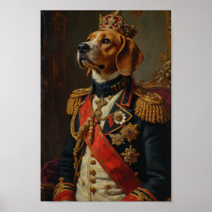 Royal Beagle Portrait Poster