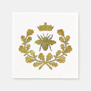 Royal Bee Crest & Your Colour Napkin