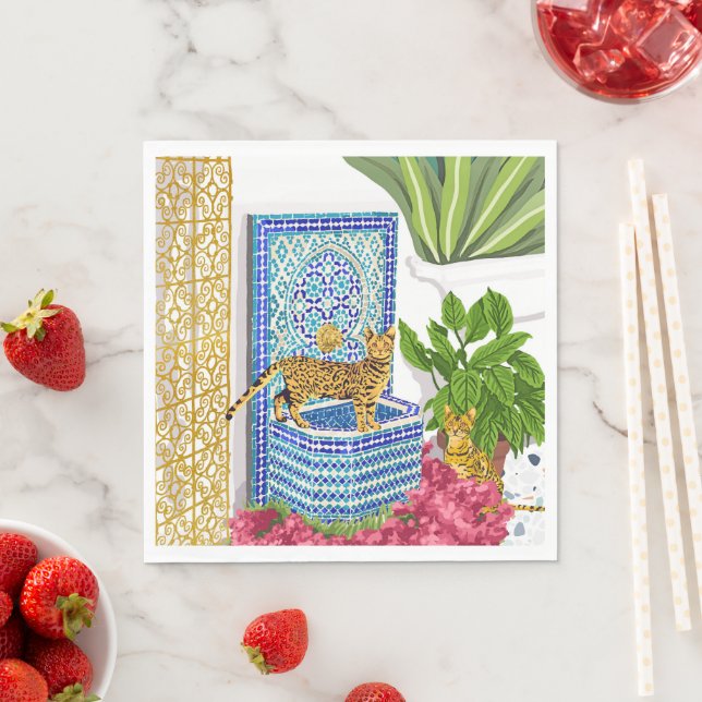 Royal Bengal Cats Napkin (Insitu)