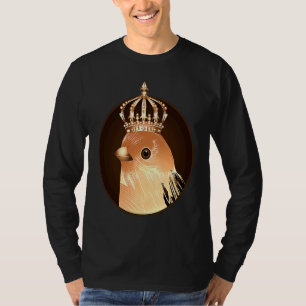 Royal bird as portrait with golden crown  1 T-Shirt