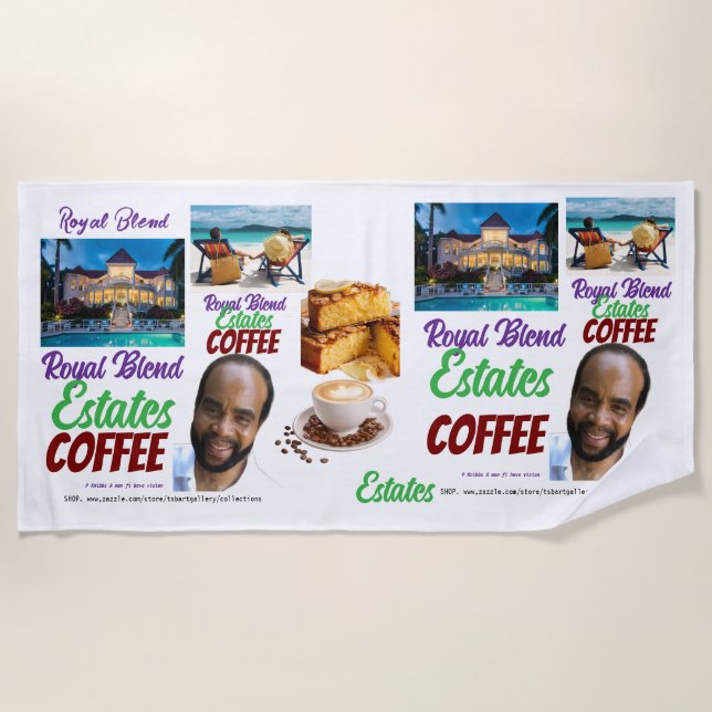 ROYAL BLEND Beach Towel (Front)