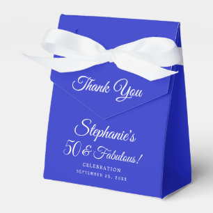 Royal Blue 50 and Fabulous Birthday Party Favour Box