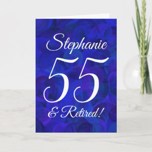 Royal Blue 55 and Retired Happy Retirement Card