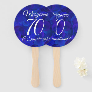 Royal Blue 70 and Sensational Birthday Party Hand Fan