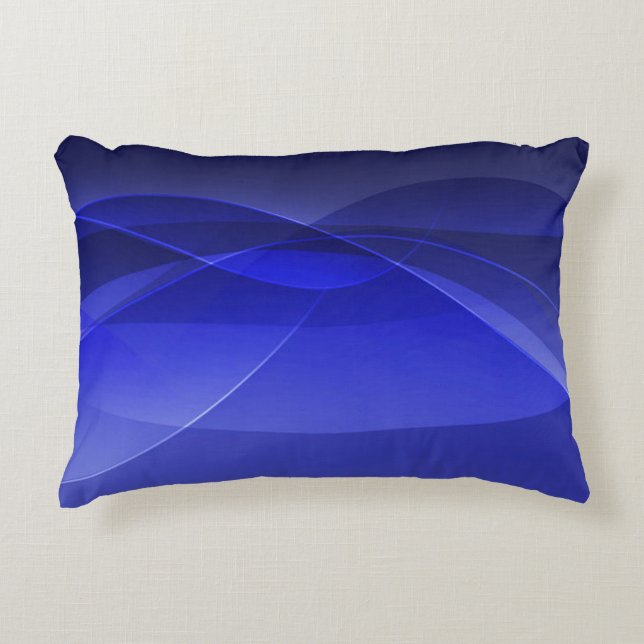 Royal Blue Abstract Modern Backdrop Design Decorative Cushion (Front)