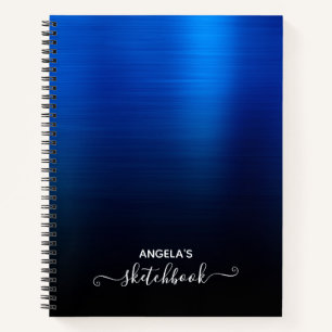 Royal Blue and Black Ombre Sketch Notebook