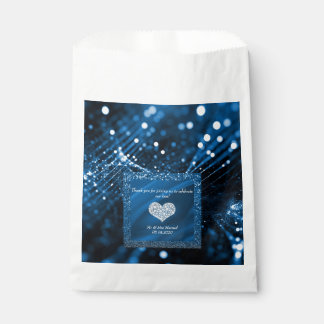 ROYAL BLUE AND GLITTER FAVOR BAG NEW