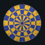Royal Blue And Gold Dartboard<br><div class="desc">Royal Blue And Gold Dart Board</div>