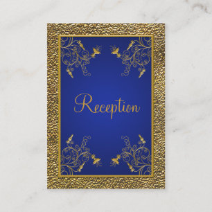 Royal Blue and Gold Enclosure Card
