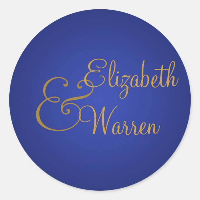 Royal Blue and Gold Envelope Seal (Front)