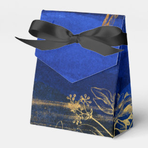 Royal Blue and Gold Favour Box