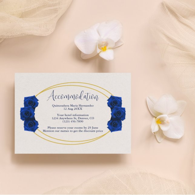 Royal Blue and Gold Geometric Enclosure Card (Creator Uploaded)