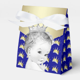 Royal Blue and Gold Prince Baby Shower Favour Box