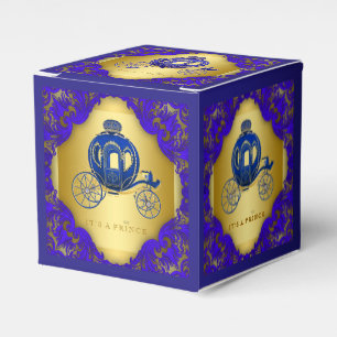 Royal Blue and Gold Prince Favour Box