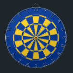 Royal Blue and Gold Team Colour Dartboard and Dart<br><div class="desc">Awesome team colours royal blue and gold (yellow) dartboard with darts for your dorm room,  game room,  coach's office,  or man cave! Fun sports decor for any sports fan cheering on the royal blue and gold! A great gift for your boyfriend,  husband,  son,  or dad!</div>