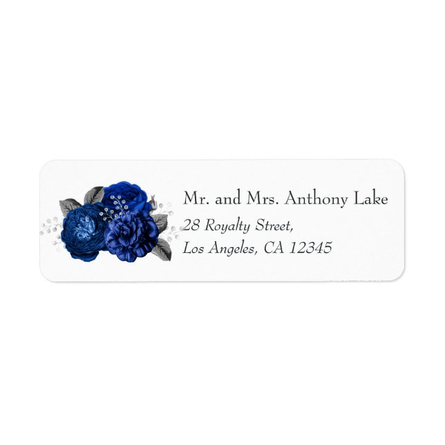 Royal Blue and Silver Floral Wedding (Front)