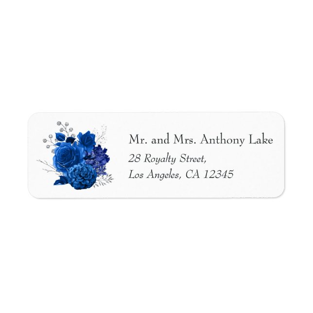 Royal Blue and Silver Floral Wedding (Front)