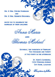 Royal Silver Invitations Announcements Zazzle Nz