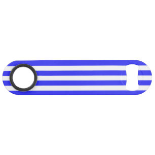 Royal blue and white candy stripes