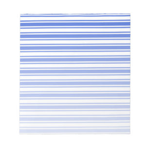 Royal blue and white candy stripes notepad