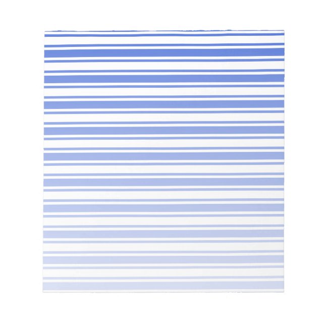 Royal blue and white candy stripes notepad (Front)