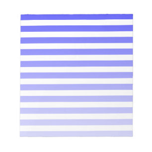 Royal blue and white candy stripes notepad