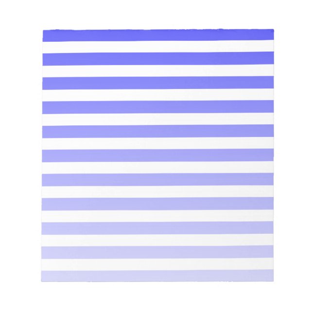 Royal blue and white candy stripes notepad (Front)