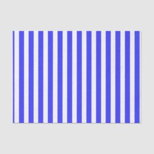Royal blue and white candy stripes tissue paper