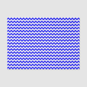 Royal blue and white chevron pattern custom tissue paper
