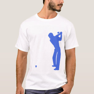 Royal Blue and White Golf T-Shirt