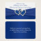 Royal Blue and White Joined Hearts Favour Tag