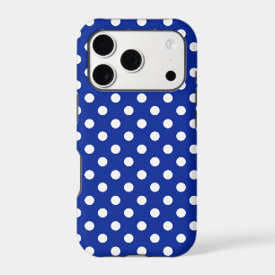 Royal Blue and White Polka Dot