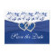 Royal Blue and White Save the Date Card
