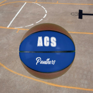 Royal Blue and White School Colours Team Basketball