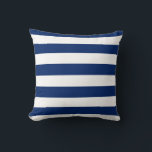 Royal Blue and White Stripes Cushion<br><div class="desc">Royal Blue and White Stripes</div>