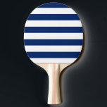 Royal Blue and White Stripes Ping Pong Paddle<br><div class="desc">Royal Blue and White Stripes</div>