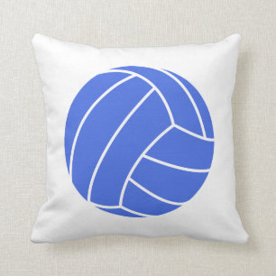 Royal Blue and White Volleyball Cushion