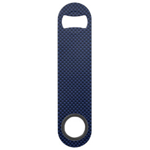 Royal Blue Automotive Carbon Fibre Decor Print