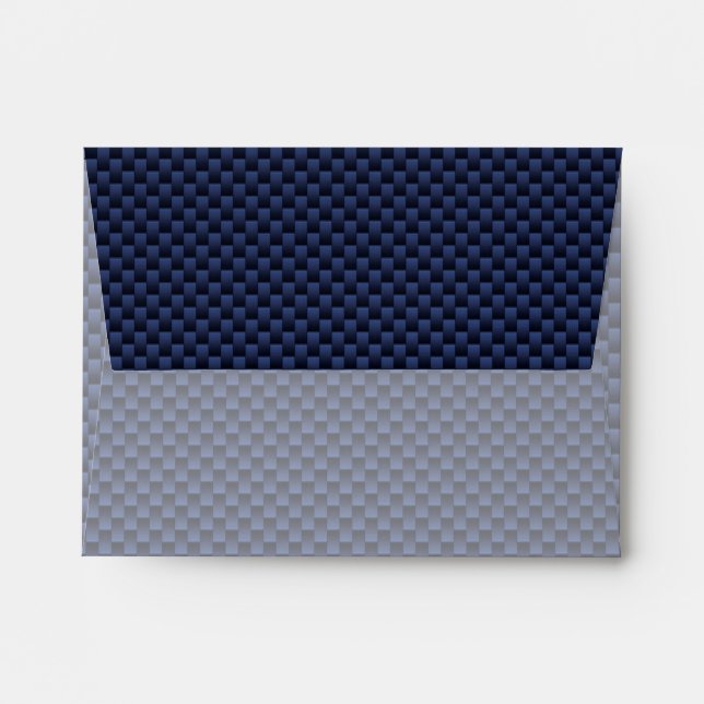 Royal Blue Automotive Carbon Fibre Weave Style Envelopes (Back (Top Flap))